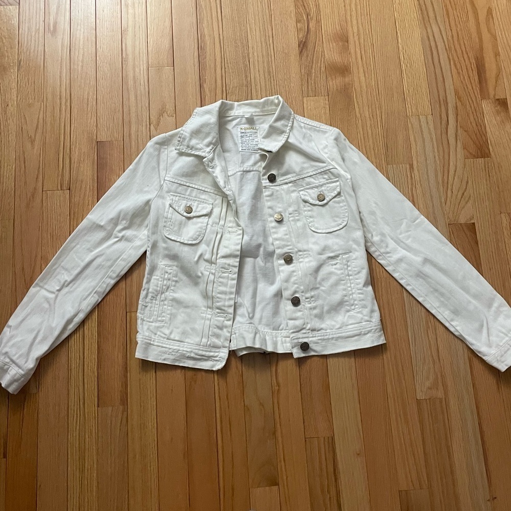 J Crew X-Small White Jean Jacket